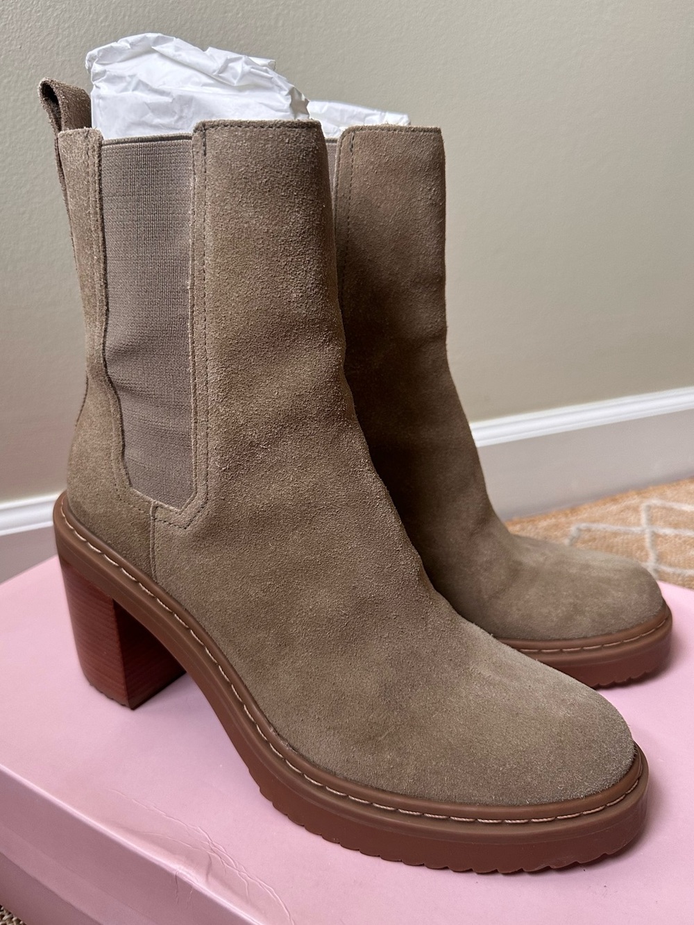 Louise et Cie Varsan Boots Booties Suede Sandstorm 8